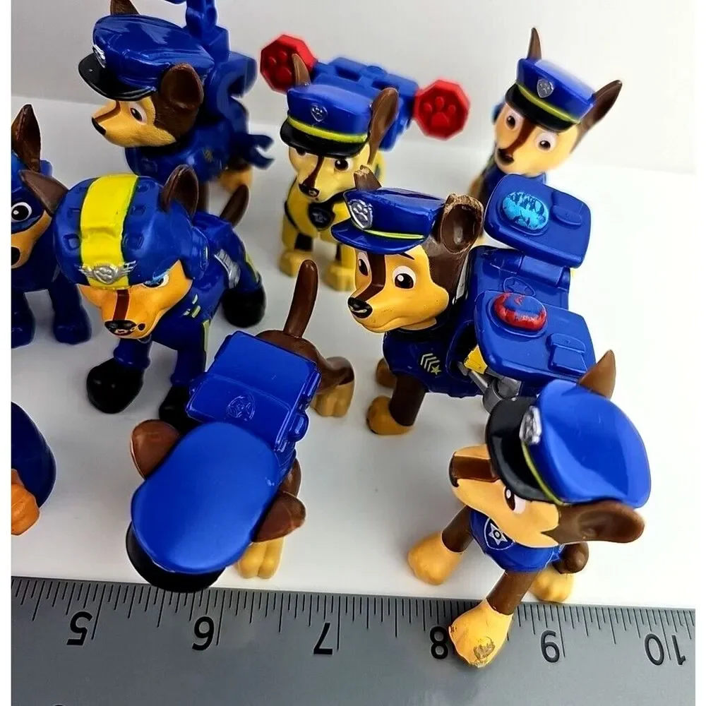 Paw Patrol Chase Figure Lot Police Dog Mixed Versions 15 Pieces Preowned Toys